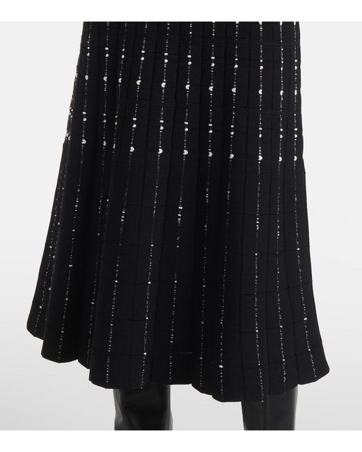 Joseph Black Ribbed-Knit Midi Dress