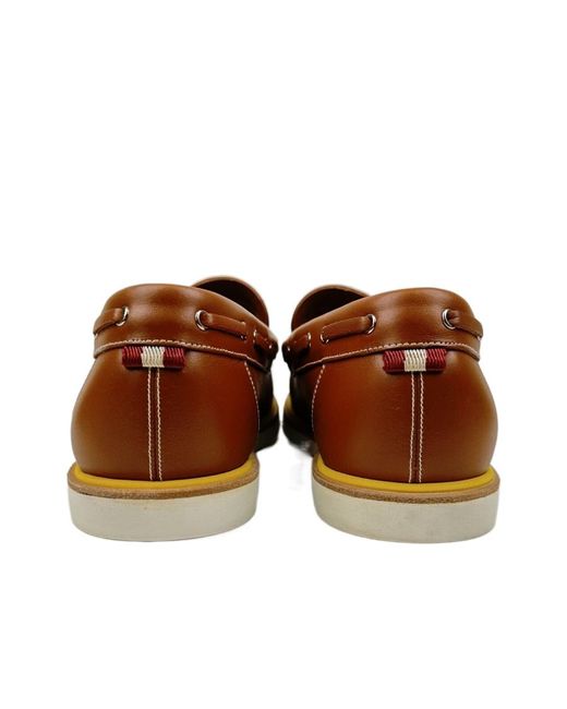Bally Brown Logo Business Casual Shoes for men