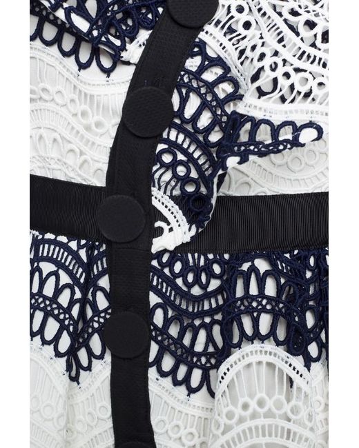 Self-Portrait Blue Lace Dress