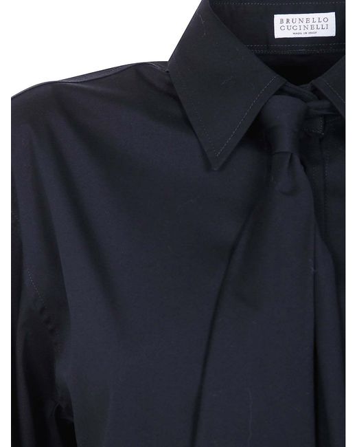 Brunello Cucinelli Blue Long-Sleeved Shirt