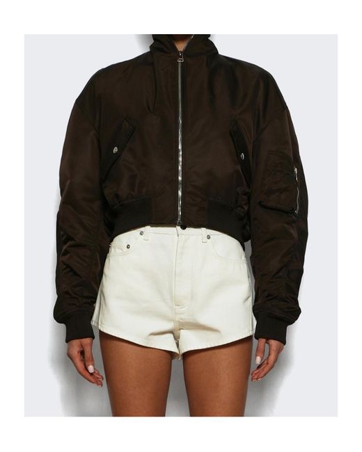 Givenchy Brown Zipped Shawl Collar Bomber Jacket