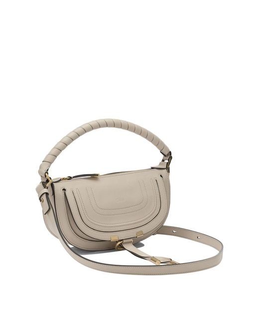 Chloé White Chloé Marcie Mini Saddle Shoulder Bag