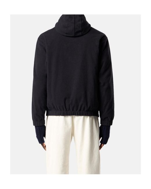 Stone Island Blue Regular-Fit Hooded Zipper-Up Shirt With Pockets for men