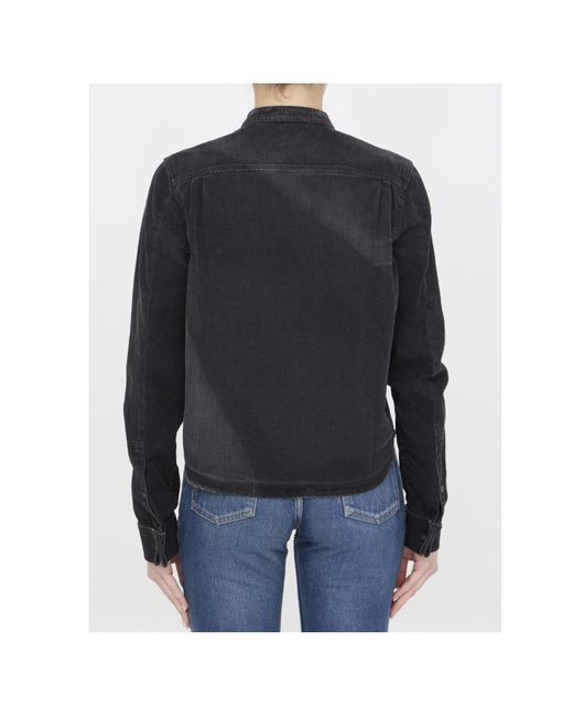 Loewe Blue Button-Up Pleated Shirt