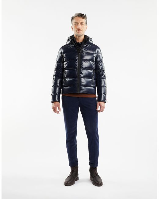 Fay Blue Logo-Pacth Jacket for men