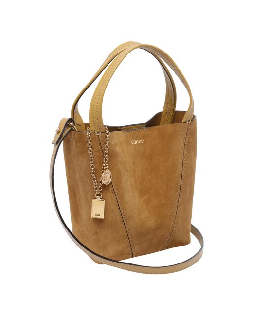 Chloé Brown Chloé Spin Small Tote Bag