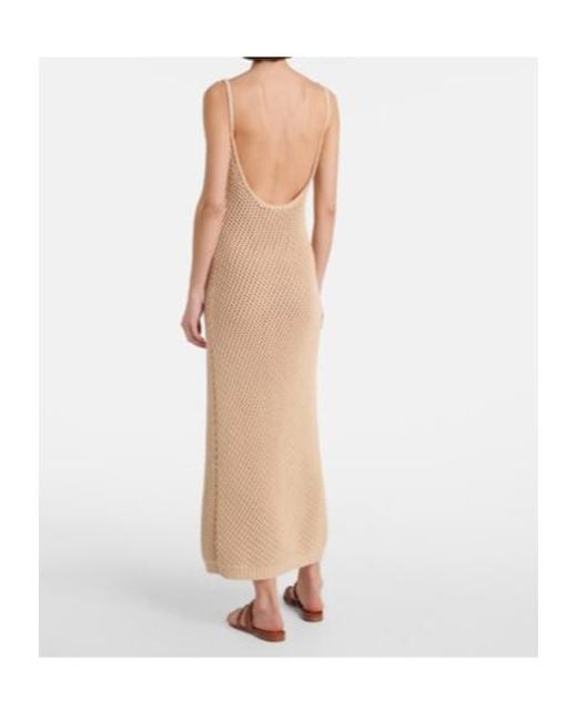 Elie Saab Natural Floral Tulle Dress