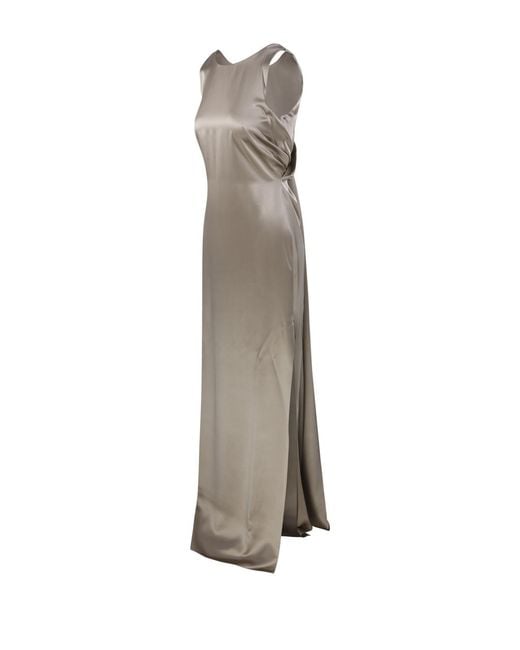 Max Mara Multicolor Pianoforte Azoto Draped Gown