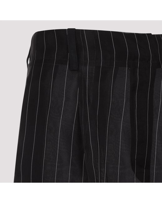 Khaite Black Lenton Low Rise Wide-Leg Pants