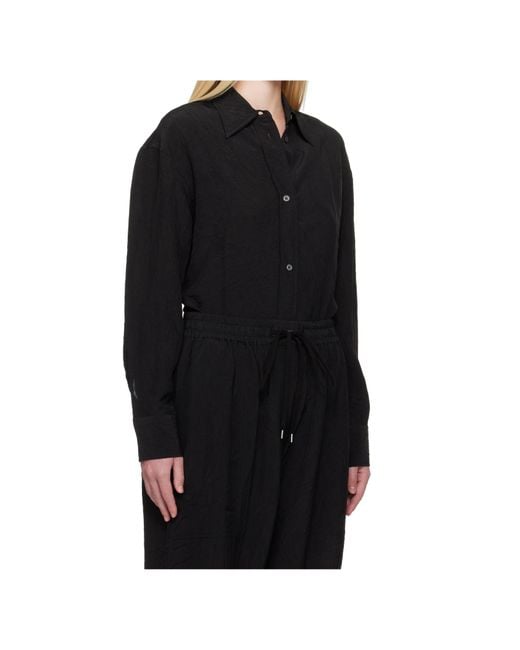 Studio Nicholson Brown Long-Sleeved Buttoned Shirt