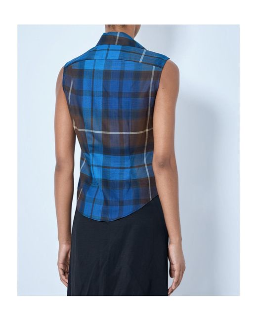 Vivienne Westwood Blue Short Sleeve Drunken Shirt