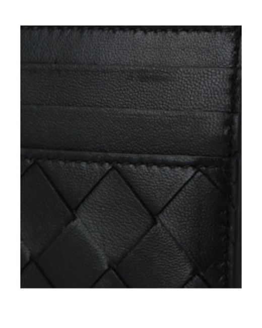 Bottega Veneta Black Intrecciato Cardholder