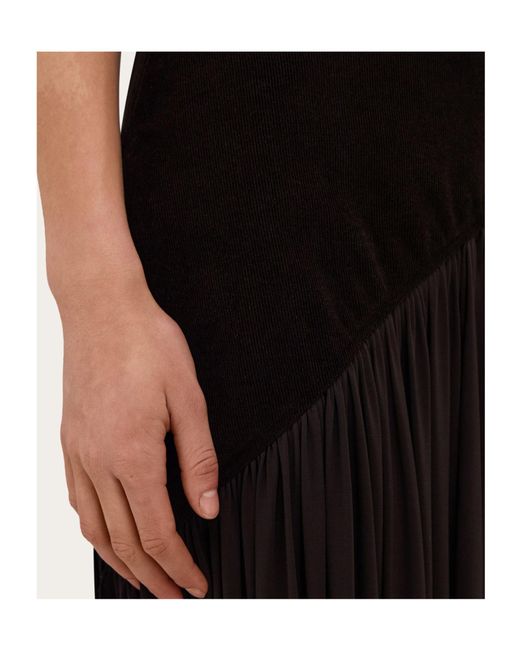Ferragamo Black Draped Skirt