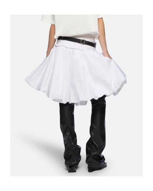The Attico White The Stretch Midi Skirt