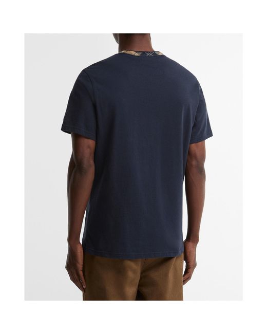 Barbour Blue Logo Short-Sleeved T-Shirt for men