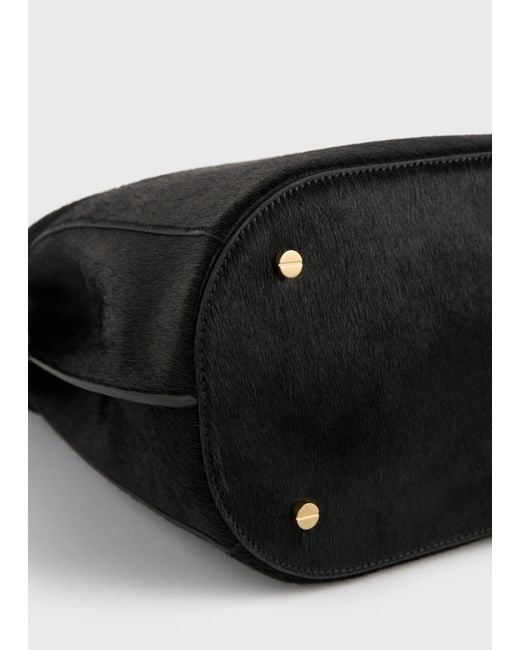 Totême Black Totême Buckled Bucket Bag
