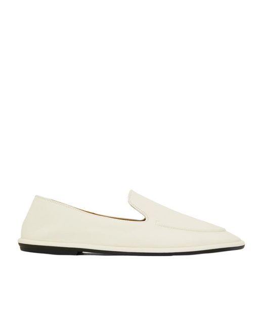 The Row White Pull-On Loafers