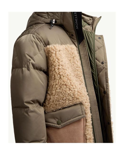 Moncler Brown Grenoble Grifford High Neck Down Jacket for men