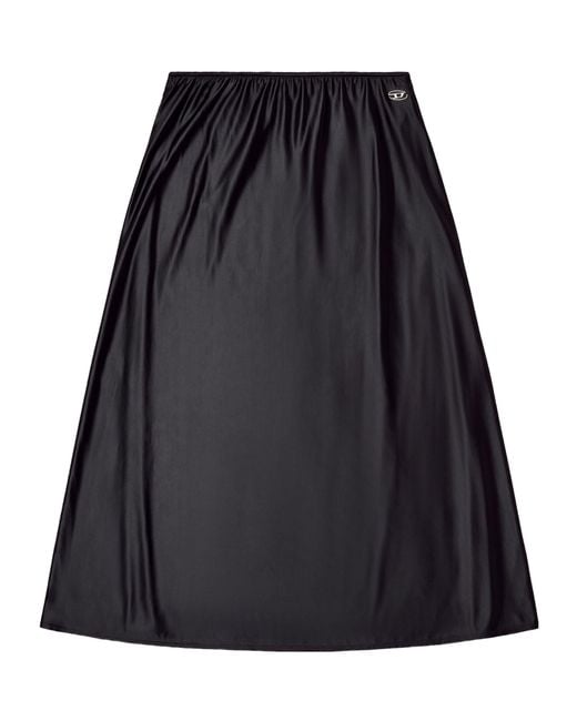 DIESEL Black O-Mori Flared Midi Skirt