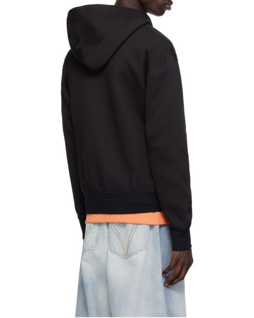 Mackage Black Long-Sleeved Hooded Sweatshirt for men