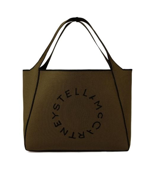 Stella McCartney Brown Logo Square Tote Bag