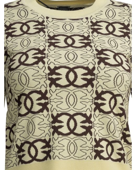 Pinko White Long-Sleeve Knit Top