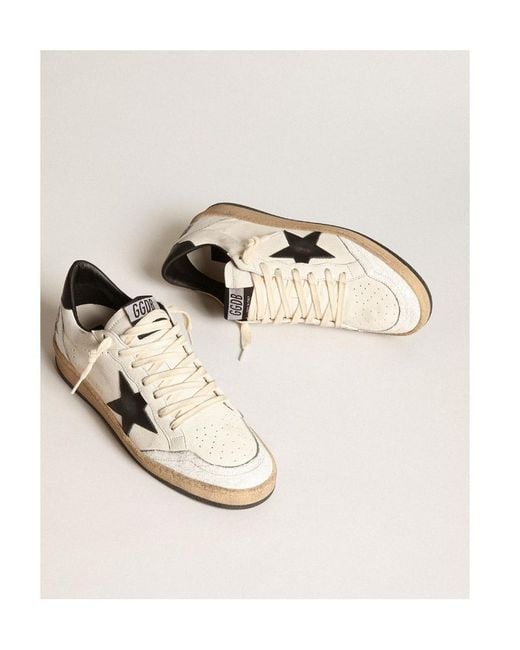 Golden Goose Deluxe Brand White Ball-Star Lace-Up Sneakers for men