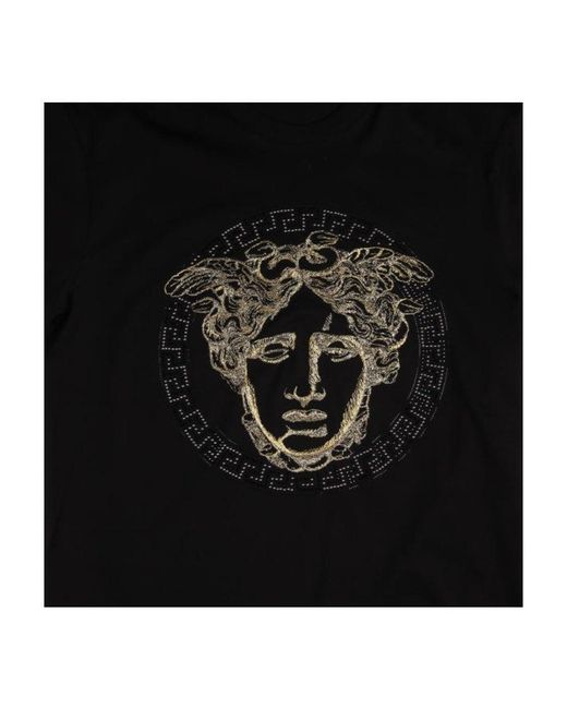 Versace Black Medusa Logo Printed T-Shirt for men