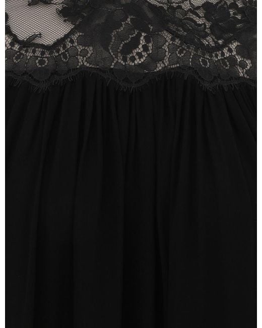 Zimmermann Black Lace-Panel High-Neck Top