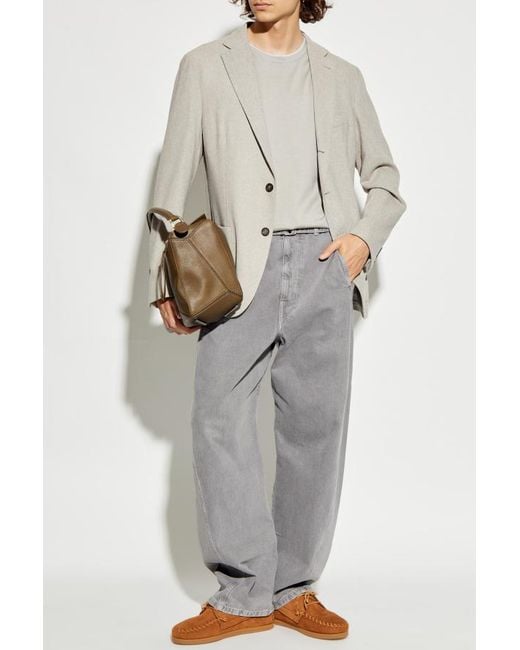 Eleventy White Single-Breasted Tailored Blazer for men