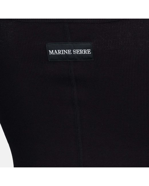 MARINE SERRE Black Combinaison En Coton Noir