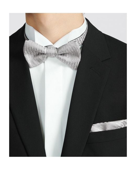 Dior White Oblique Bow Tie for men