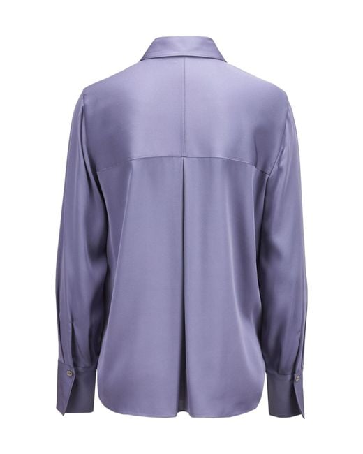 Vince Purple Long-Sleeved Button-Front Shirt