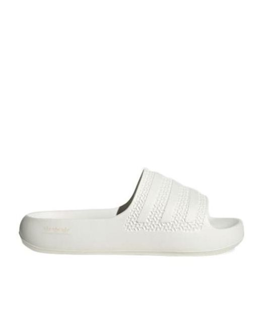Adidas White Adilette Ayoon Slides