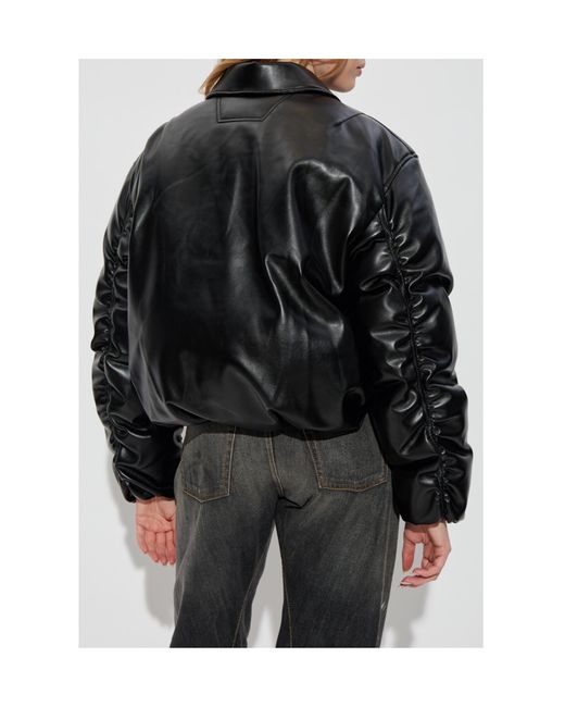 M I S B H V Black Logo Patch Casual Jacket