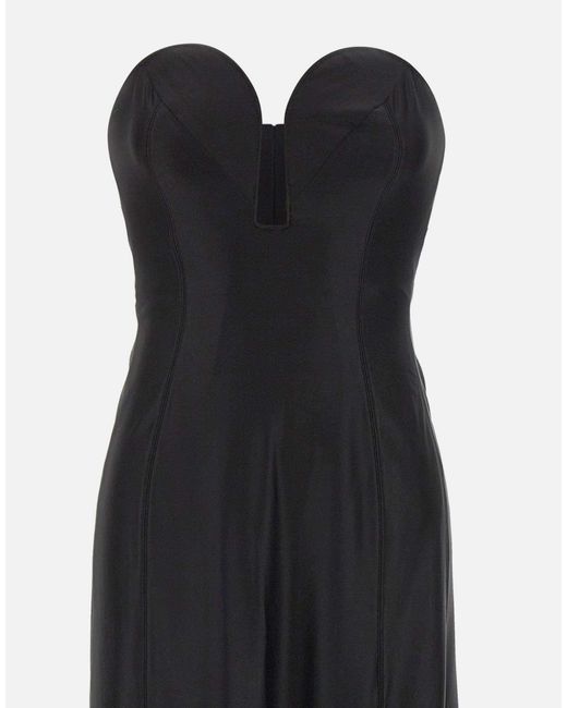 Rabanne Black Rabanne Strapless Sweetheart Midi Dress