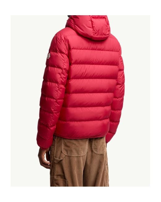 Moncler Red Montbrocq Hooded Short Down Jacket for men