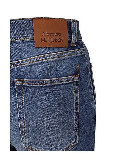 McQueen Blue Slim Fit Denim Jeans