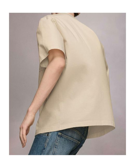 Maison Margiela White Logo Embroidered T-Shirt for men