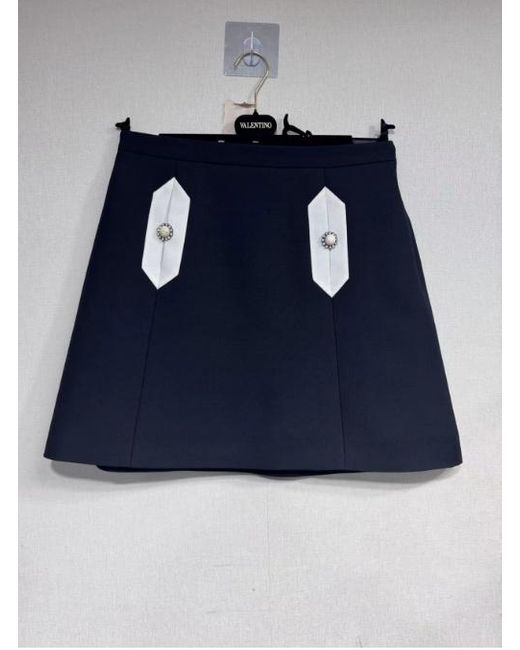 Valentino Blue Pattern Skirt