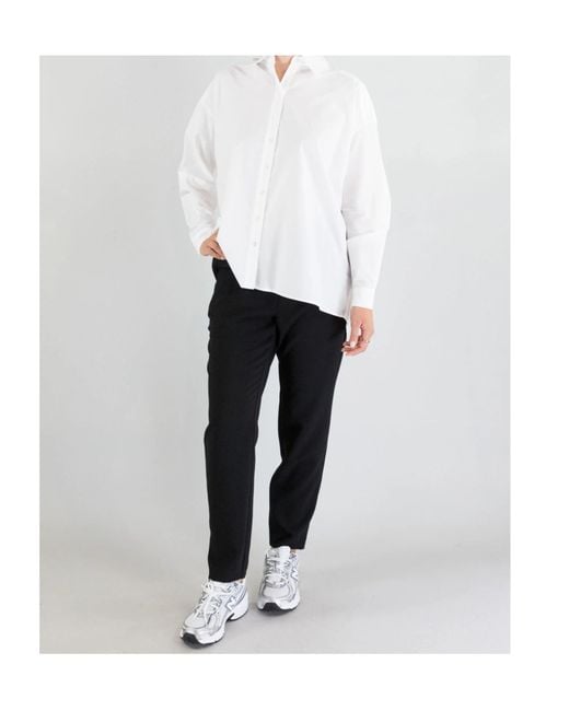Ottod'Ame White Ottod'Ame Button-Up Long Sleeve Top