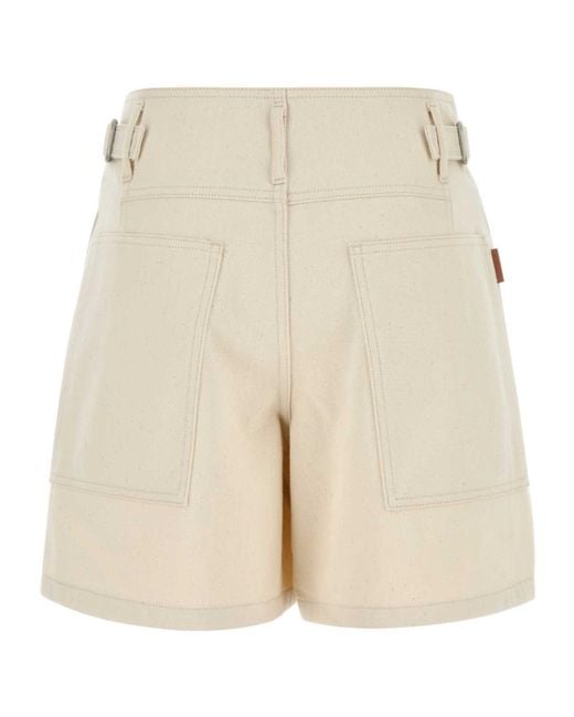 Jil Sander Natural Denim Bermuda Shorts