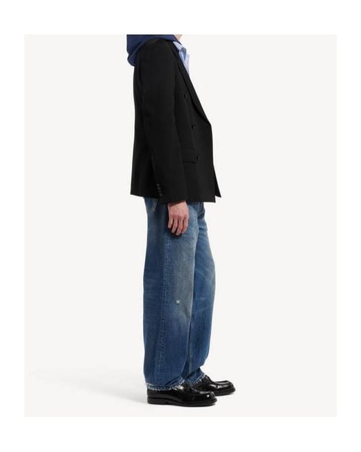 Balenciaga Black Double-Breasted Tailored Jacket for men
