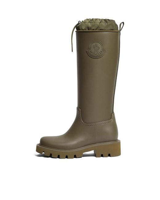 Moncler Green Kickstream High Rain Boots