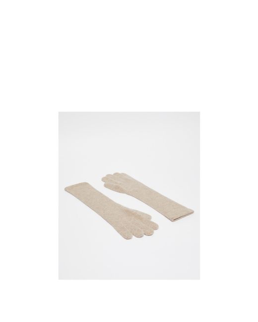Max Mara White Cashmere Gloves
