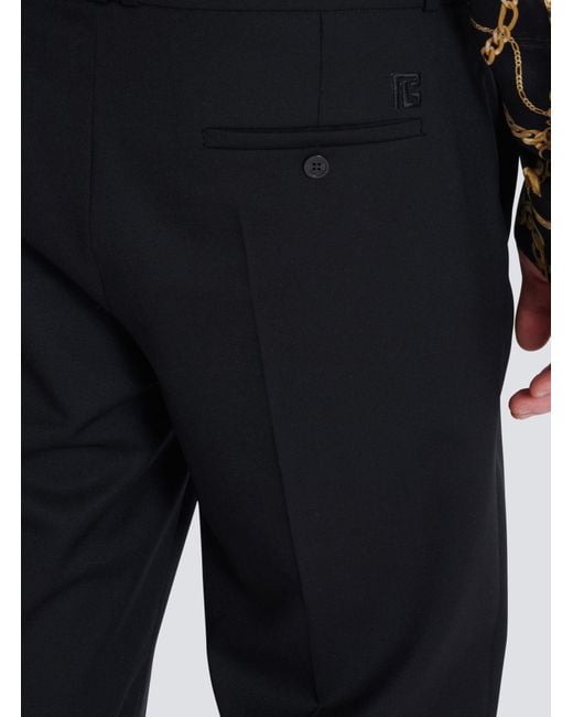 Balmain Gray Pleat Detailed Trousers for men