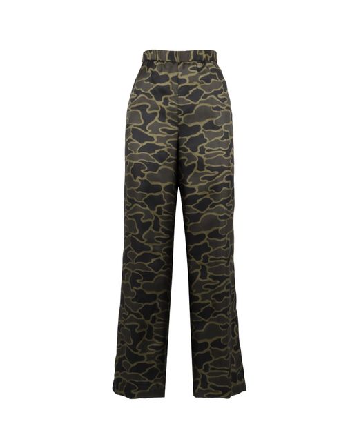 Aspesi Gray Printed Casual Pants