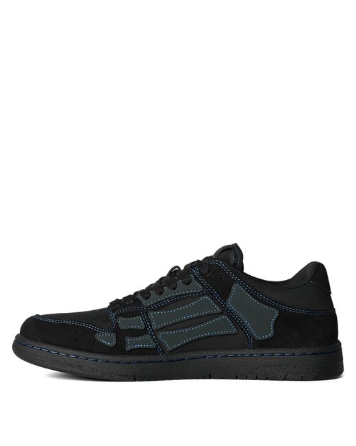 Amiri Black Skeleton Top Low Trainers for men
