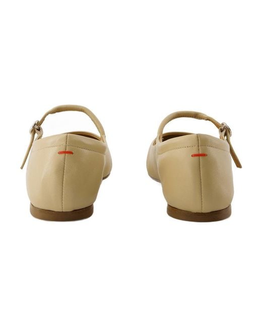 Aeyde Natural Leather Ballerina Shoes