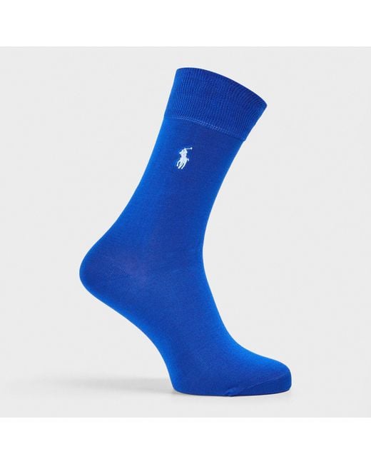 Polo Ralph Lauren Blue Crew Socks for men